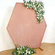 8 ft Metallic Spandex Hexagon Backdrop Stand Cover Wedding Decorations