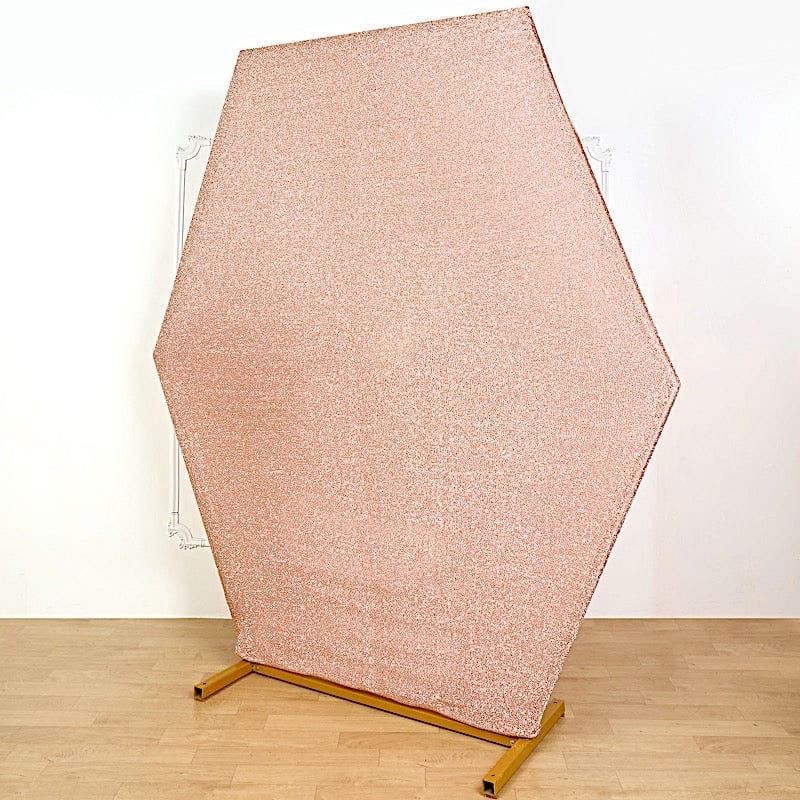 8 ft Metallic Spandex Hexagon Backdrop Stand Cover Wedding Decorations