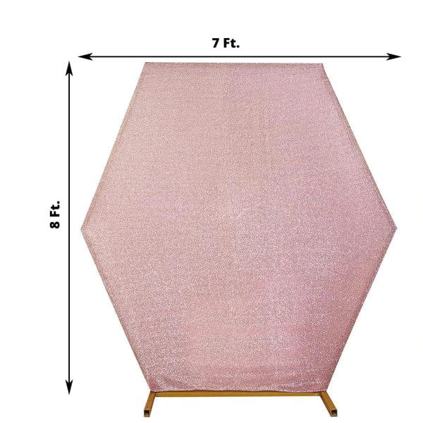 8 ft Metallic Spandex Hexagon Backdrop Stand Cover Wedding Decorations