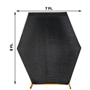 8 ft Metallic Spandex Hexagon Backdrop Stand Cover Wedding Decorations