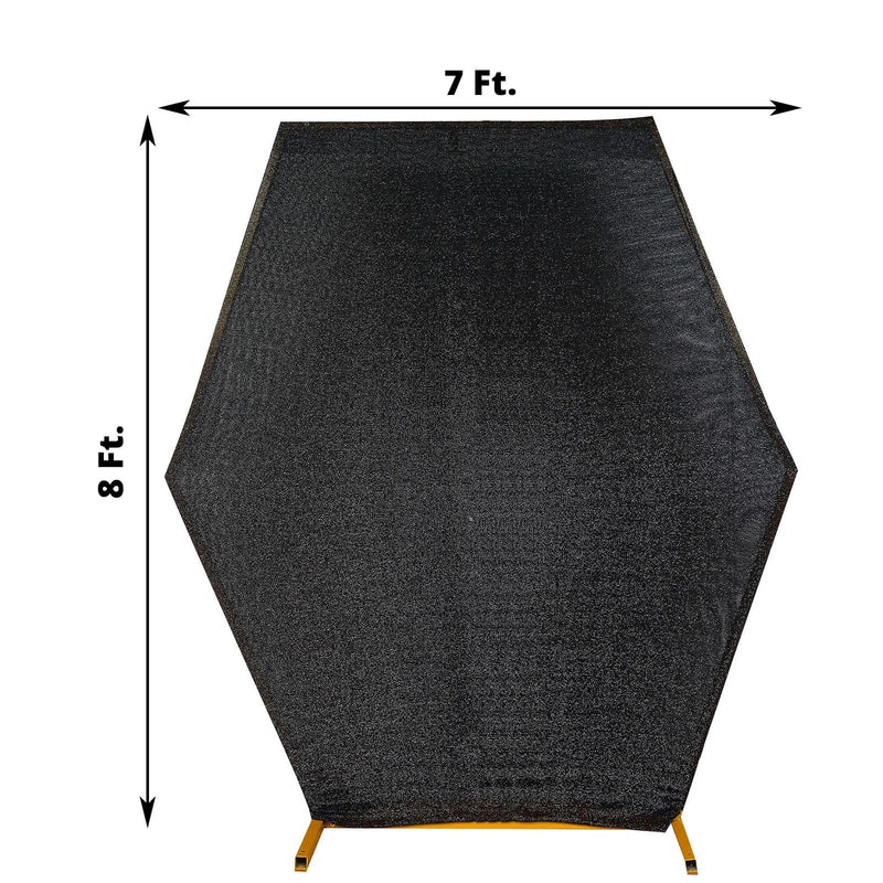 8 ft Metallic Spandex Hexagon Backdrop Stand Cover Wedding Decorations