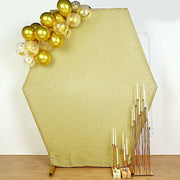 8 ft Metallic Spandex Hexagon Backdrop Stand Cover Wedding Decorations