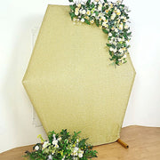 8 ft Metallic Spandex Hexagon Backdrop Stand Cover Wedding Decorations