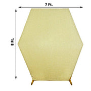 8 ft Metallic Spandex Hexagon Backdrop Stand Cover Wedding Decorations