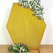 8 ft Metallic Spandex Hexagon Backdrop Stand Cover Wedding Decorations