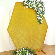 8 ft Metallic Spandex Hexagon Backdrop Stand Cover Wedding Decorations
