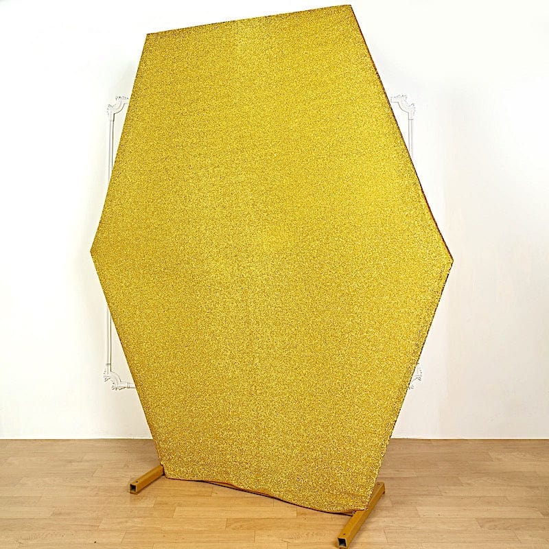 8 ft Metallic Spandex Hexagon Backdrop Stand Cover Wedding Decorations