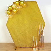 8 ft Metallic Spandex Hexagon Backdrop Stand Cover Wedding Decorations