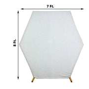 8 ft Metallic Spandex Hexagon Backdrop Stand Cover Wedding Decorations