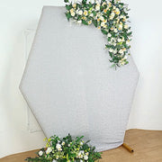 8 ft Metallic Spandex Hexagon Backdrop Stand Cover Wedding Decorations