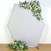 8 ft Metallic Spandex Hexagon Backdrop Stand Cover Wedding Decorations