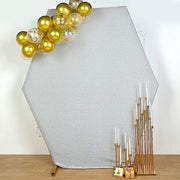 8 ft Metallic Spandex Hexagon Backdrop Stand Cover Wedding Decorations