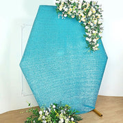 8 ft Metallic Spandex Hexagon Backdrop Stand Cover Wedding Decorations