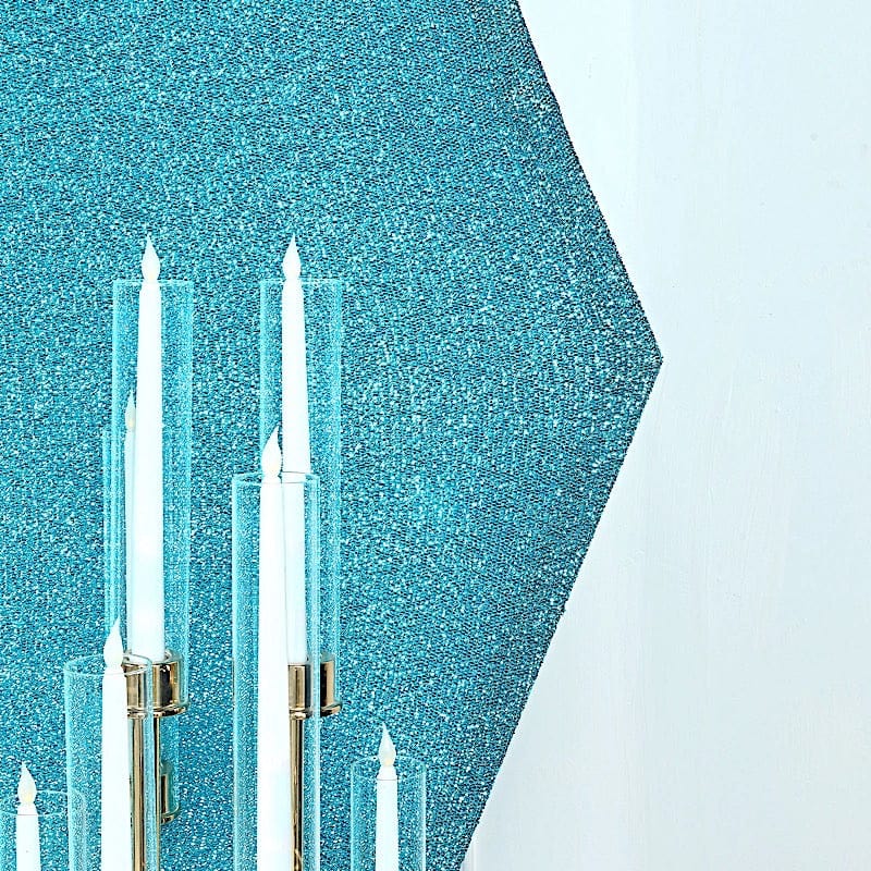 8 ft Metallic Spandex Hexagon Backdrop Stand Cover Wedding Decorations