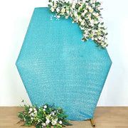 8 ft Metallic Spandex Hexagon Backdrop Stand Cover Wedding Decorations