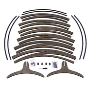 8 ft Round Natural Wood Wedding Arch Backdrop Stand - Brown BKDP_STNDCIR2_NAT