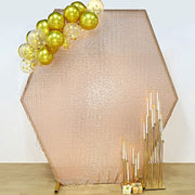 8 ft Sparkle Sequin Hexagon Backdrop Stand Cover Wedding Decorations