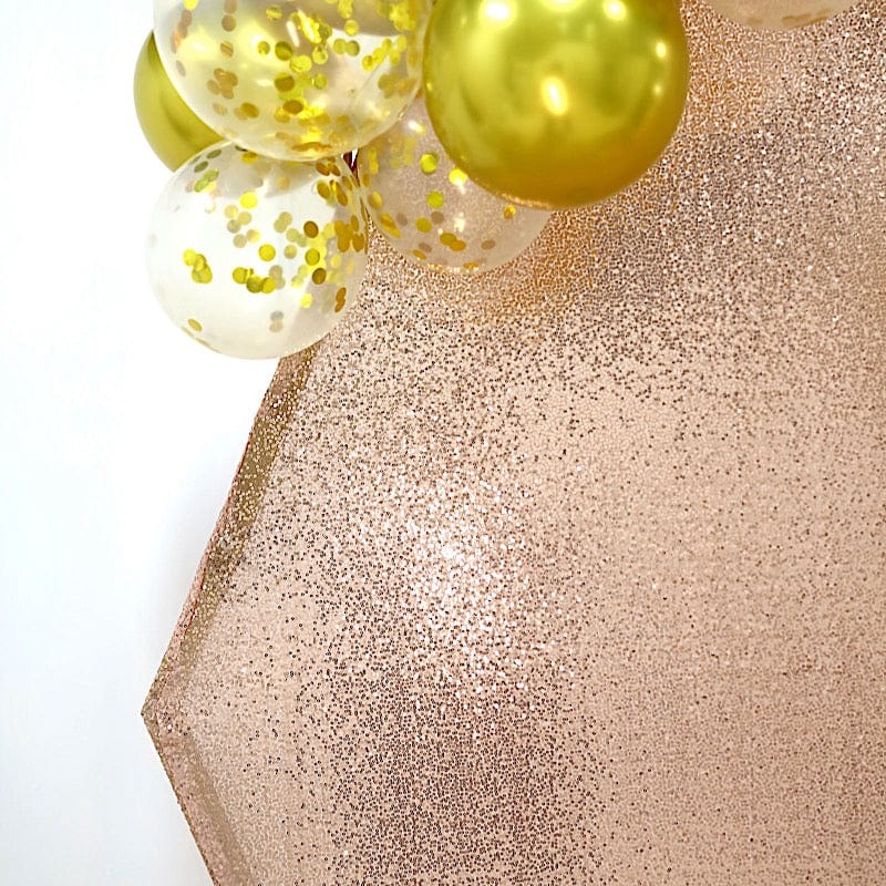 8 ft Sparkle Sequin Hexagon Backdrop Stand Cover Wedding Decorations