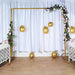 8 ft tall Square Metal Wedding Arch Backdrop Stand - Gold BKDP_STNDREC1_GOLD