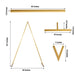 8 ft tall Triangle Metal Wedding Arch Backdrop Stand - Gold BKDP_STNDTRI1_GOLD