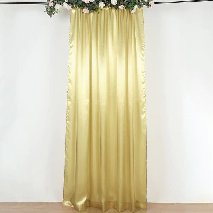8 ft x 10 ft Satin Backdrop Curtain Photo Booth Decorations