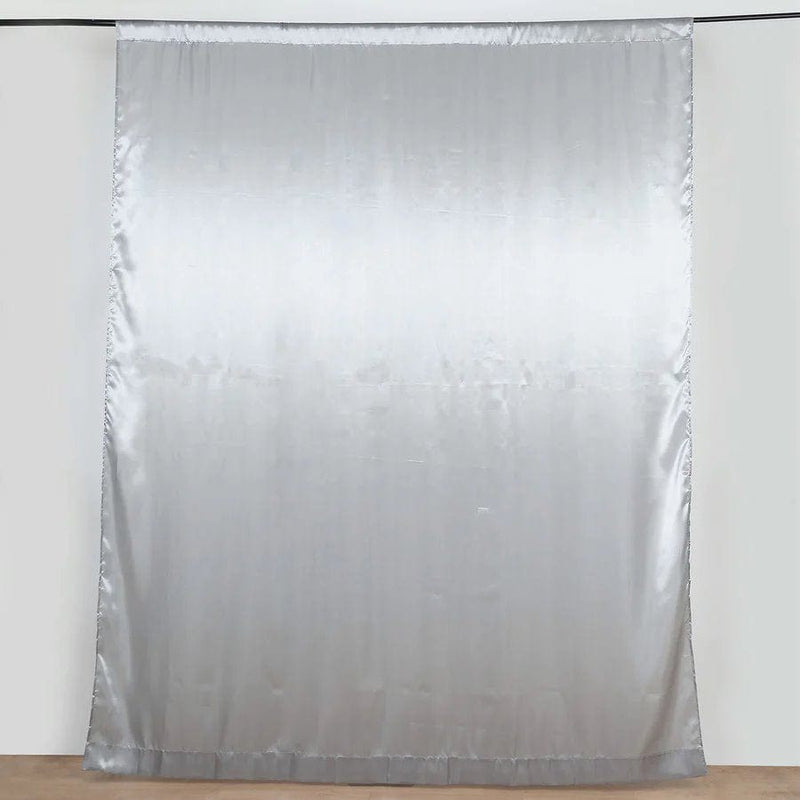 8 ft x 10 ft Satin Backdrop Curtain Photo Booth Decorations