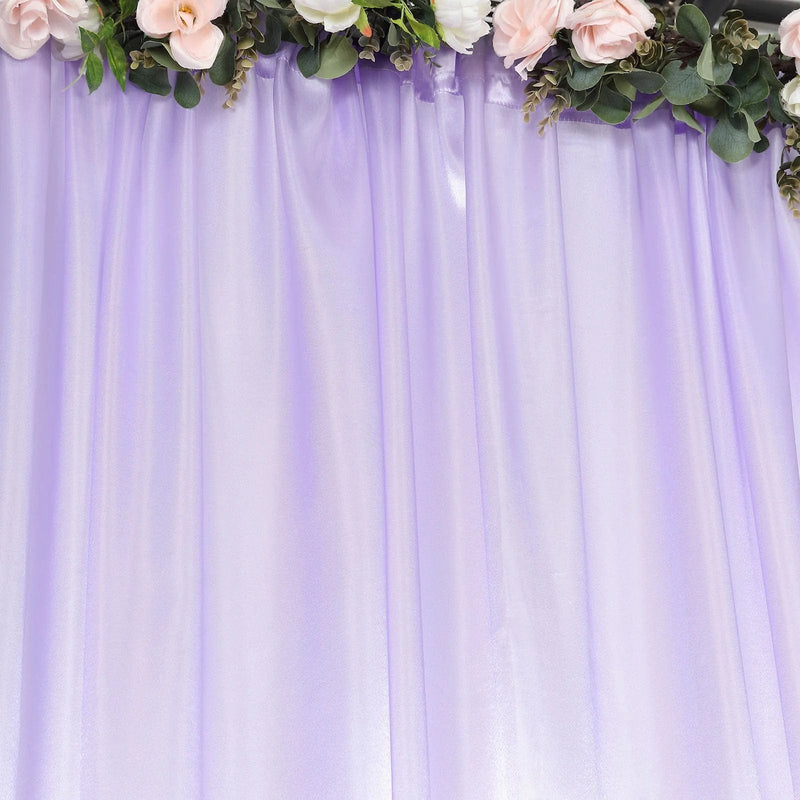 8 ft x 10 ft Satin Backdrop Curtain Photo Booth Decorations