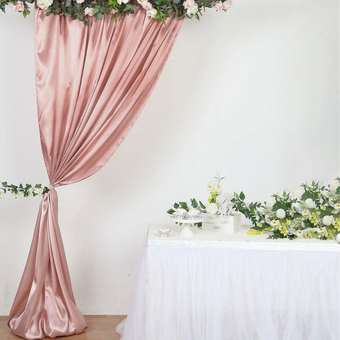 8 ft x 10 ft Satin Backdrop Curtain Photo Booth Decorations BKDP_STN_8X10_080