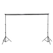 8 ft x 10 ft Triple Crossbar Adjustable Photography Backdrop Stand - Black BKDP_STND09_A