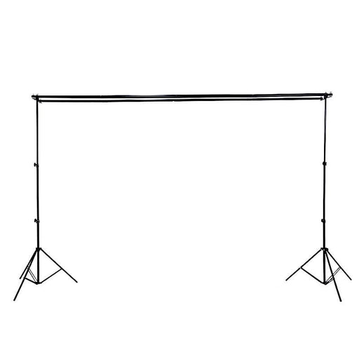 8 ft x 10 ft Triple Crossbar Adjustable Photography Backdrop Stand - Black BKDP_STND09_A