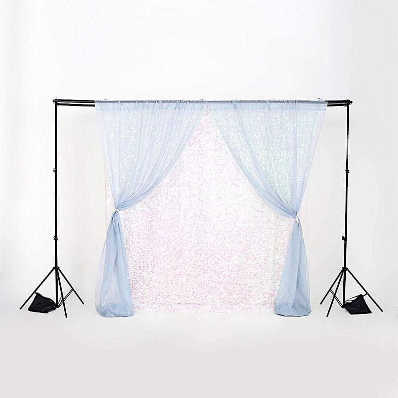 8 ft x 10 ft Triple Crossbar Adjustable Photography Backdrop Stand - Black BKDP_STND09_A
