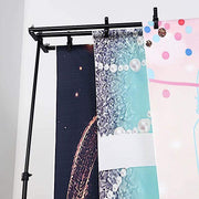 8 ft x 10 ft Triple Crossbar Adjustable Photography Backdrop Stand - Black BKDP_STND09_A