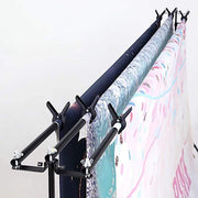 8 ft x 10 ft Triple Crossbar Adjustable Photography Backdrop Stand - Black BKDP_STND09_A