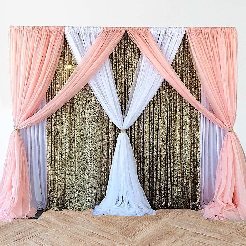 8 ft x 10 ft Triple Crossbar Adjustable Photography Backdrop Stand - Black BKDP_STND09_A