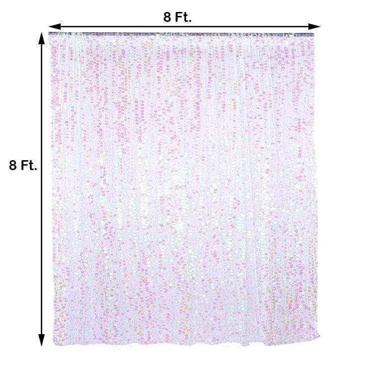 8 ft x 8 ft Big Payette Sequined Backdrop Curtains