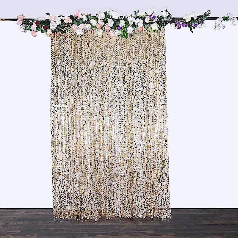 8 ft x 8 ft Big Payette Sequined Backdrop Curtains