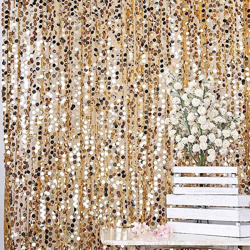 8 ft x 8 ft Big Payette Sequined Backdrop Curtains