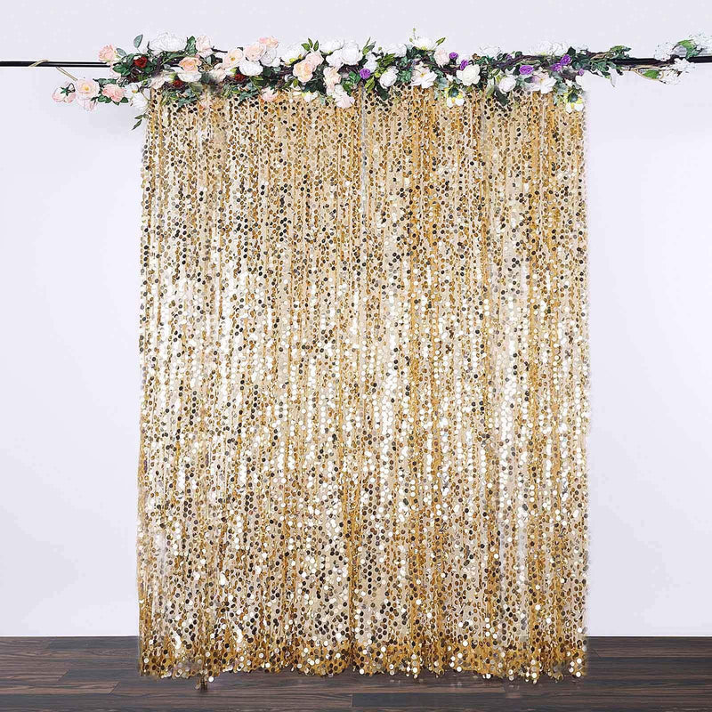 8 ft x 8 ft Big Payette Sequined Backdrop Curtains