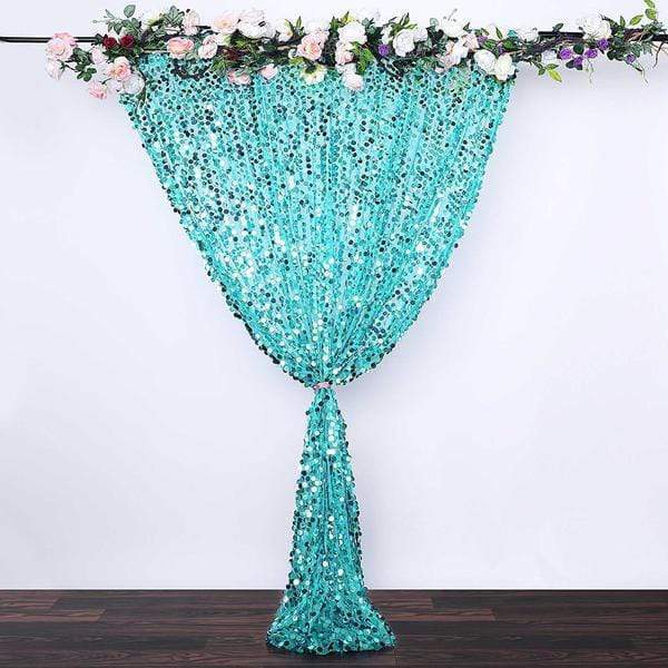 8 ft x 8 ft Big Payette Sequined Backdrop Curtains