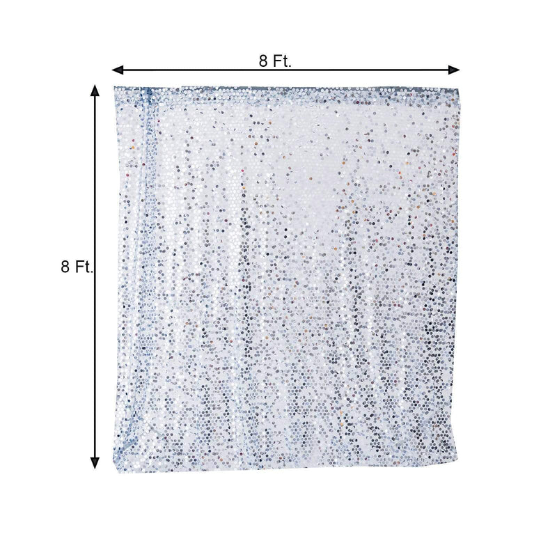 8 ft x 8 ft Big Payette Sequined Backdrop Curtains
