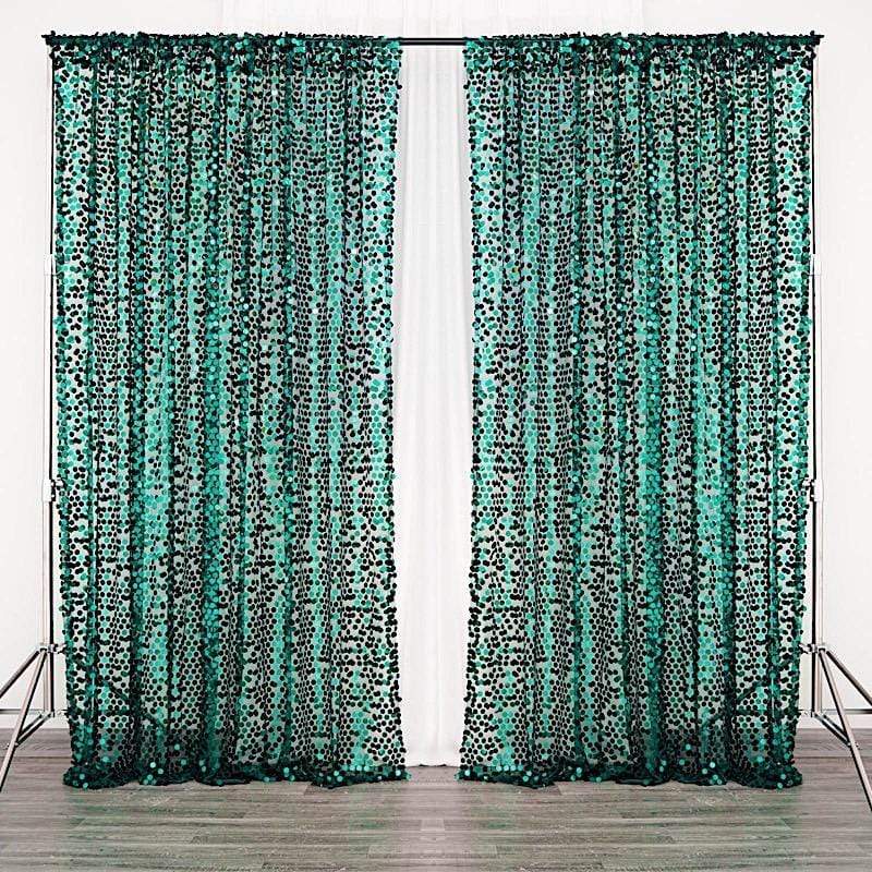 8 ft x 8 ft Big Payette Sequined Backdrop Curtains
