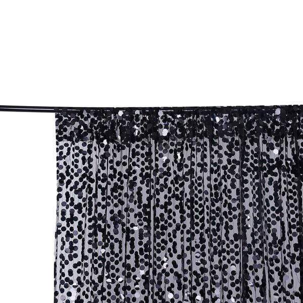 8 ft x 8 ft Big Payette Sequined Backdrop Curtains