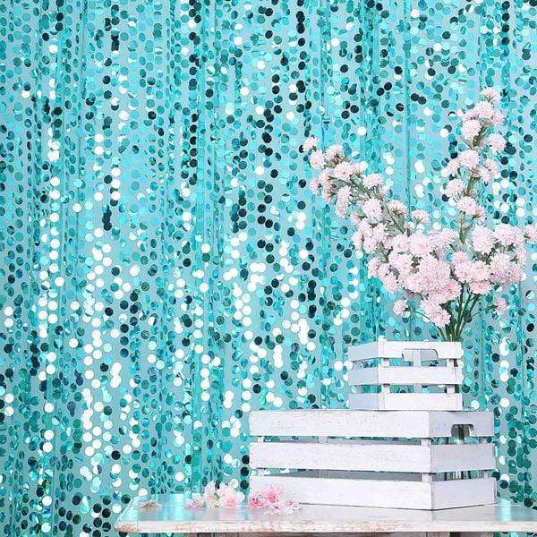 8 ft x 8 ft Big Payette Sequined Backdrop Curtains