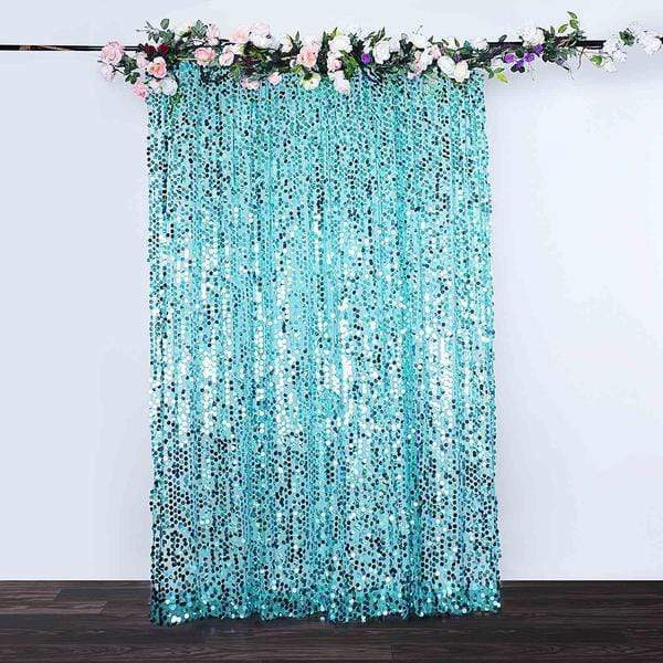 8 ft x 8 ft Big Payette Sequined Backdrop Curtains