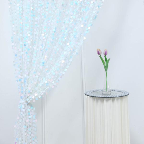 8 ft x 8 ft Big Payette Sequined Backdrop Curtains