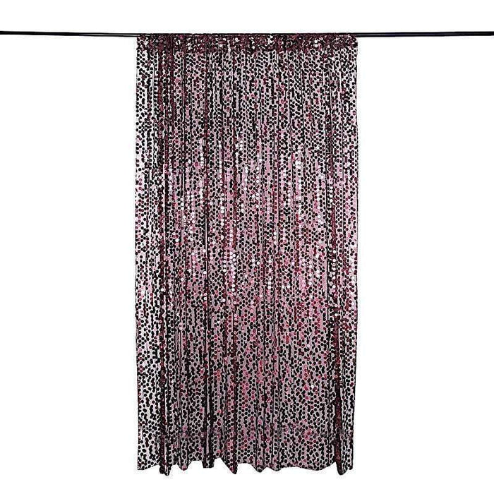 8 ft x 8 ft Big Payette Sequined Backdrop Curtains BKDP_71_8X8_BURG