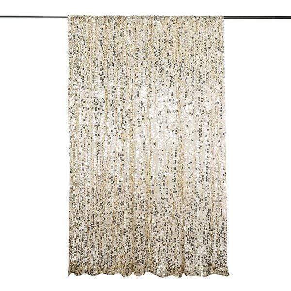 8 ft x 8 ft Big Payette Sequined Backdrop Curtains BKDP_71_8X8_CHMP