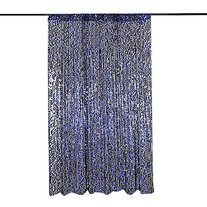 8 ft x 8 ft Big Payette Sequined Backdrop Curtains BKDP_71_8X8_NAVY