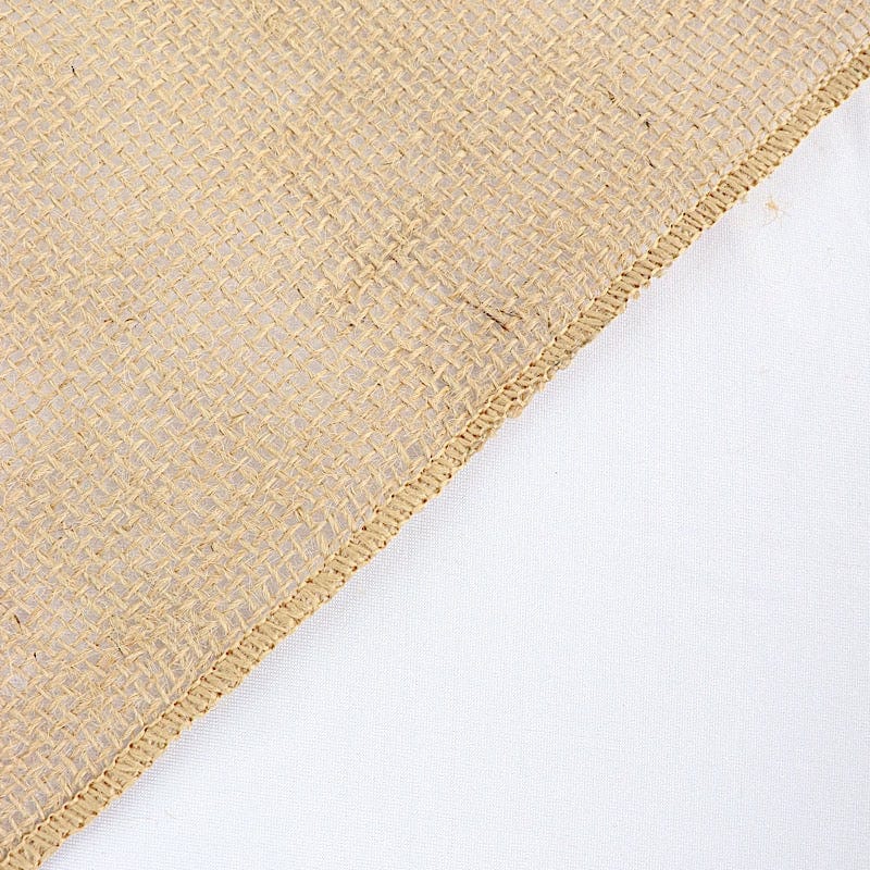 8 ft x 8 ft Faux Burlap Backdrop Drape Curtain Panel Photo Booth Decorations BKDP_JUTE03_8X8_NAT