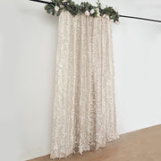 8 ft x 8 ft Leaf Petal Taffeta Photo Backdrop Drape Curtain Panel